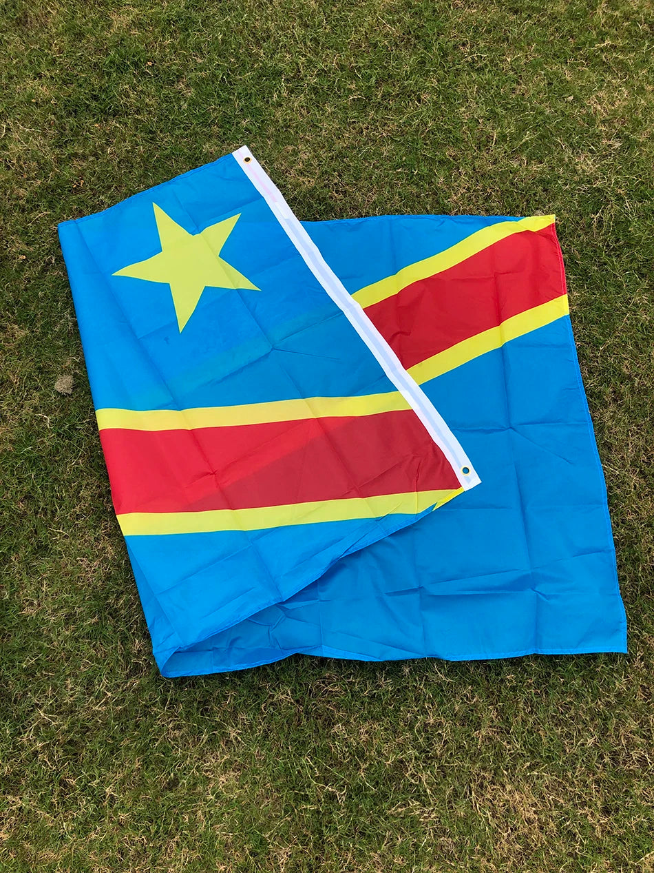 DR Congo Flag 90 \times 150 cm - Large National Banner for Outdoor & Indoor