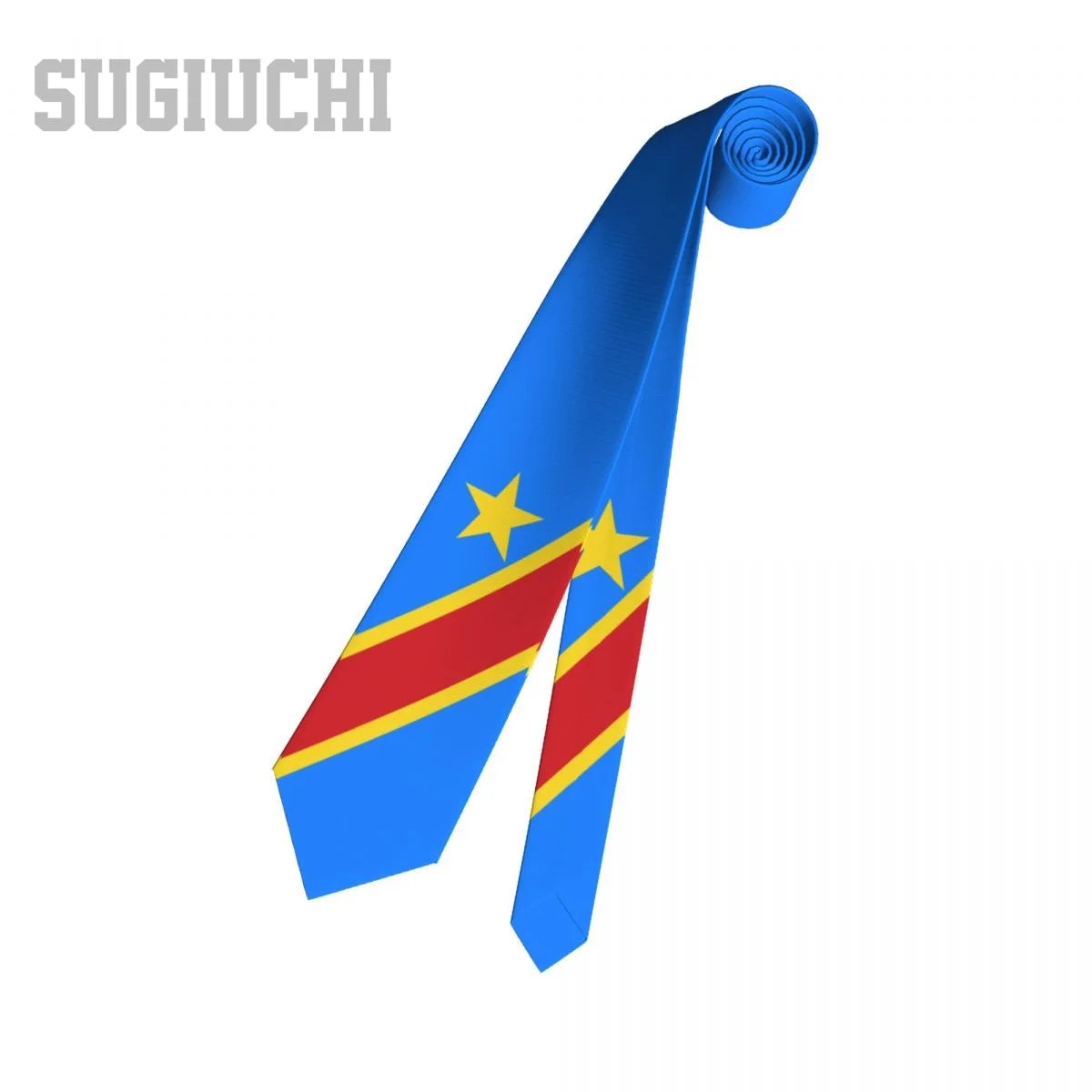 DRC Congo Flag Emblem Necktie
